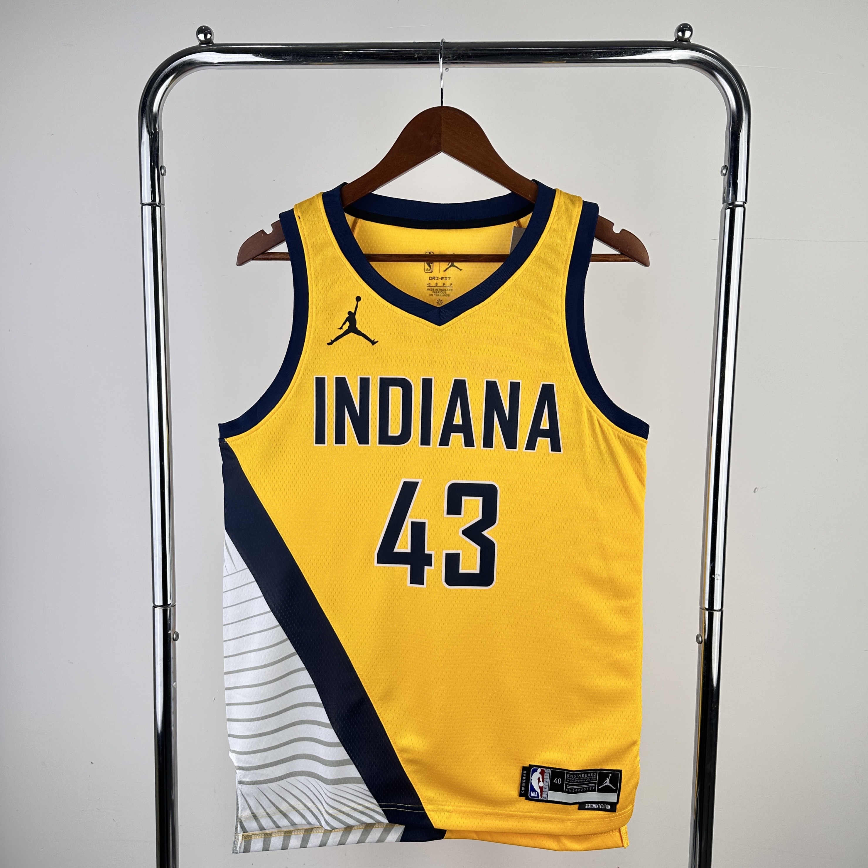 Men Indiana Pacers #43 Siakam Yellow Season 2024 NBA Jersey->indiana pacers->NBA Jersey